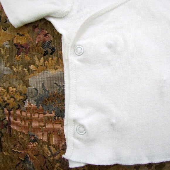 BABY UNDERSHIRT, S, VINTAGE WHITE COTTON w SHAPS, TODDLE TIME 14-18 LBS - Picture 5 of 5
